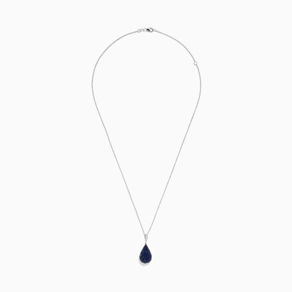 Royale Bleu 14K Gold Blue Sapphire and Diamond Drop Pendant Online Sale