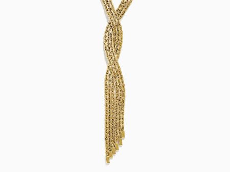 14K Yellow Gold 17  Fringe Necklace Discount