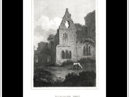 Pluscardine Abbey, Moray, Scotland. Antique Print, Copper Plate Engraving 1805. For Discount