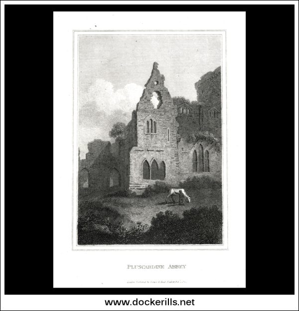 Pluscardine Abbey, Moray, Scotland. Antique Print, Copper Plate Engraving 1805. For Discount