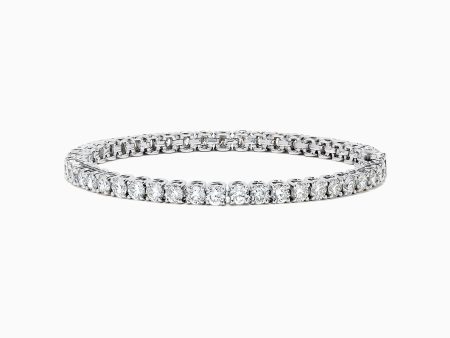 14K White Gold Diamond Tennis Bracelet, 9.00 TCW For Cheap