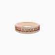 14K Rose Gold Espresso and White Diamond Ring, .89 TCW Cheap