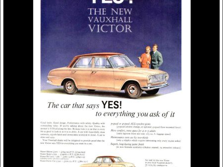 Vauxhall Victor Saloon, Super, De Luxe & Estate. Original Vintage Advert From October 19th, 1961. Online Sale