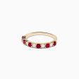 14K Yellow Gold Ruby and Diamond Band 0.88 TCW Online now