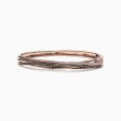 14K Rose Gold Espresso and White Diamond Bangle, 1.26 TCW Sale