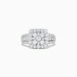 Bouquet 14K White Gold Diamond Ring Set Hot on Sale