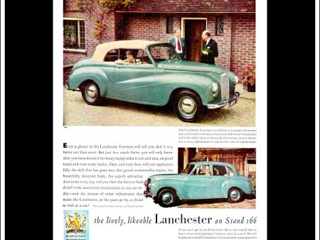 Lanchester Fourteen 14. Original Vintage Advert From October 24th, 1952. Online now