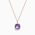 14K Rose Gold Amethyst and Diamond Pendant, 6.62 TCW Sale