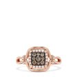 14K Rose Gold Espresso and White Diamond Ring, 0.28 TCW on Sale