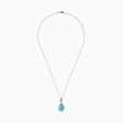 Ocean Bleu 14K White Gold Blue Topaz and Diamond Pendant on Sale