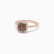 14K Rose Gold Brown and White Diamond Ring, 0.45 TCW Supply