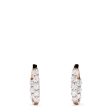 14K Rose Gold 7 8  Diamond Inside-Out Hoop Earrings, 3.92 TCW For Discount