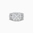 Bouquet 14K White Gold Diamond Ring Set Hot on Sale