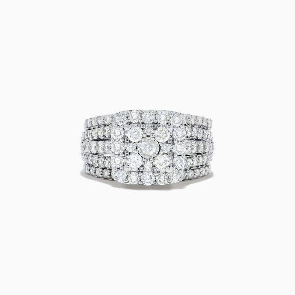 Bouquet 14K White Gold Diamond Ring Set Hot on Sale