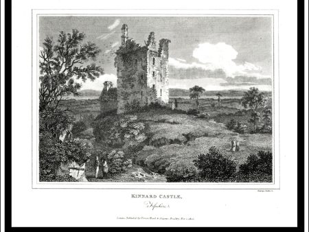 Kinnard Castle, Fifeshire, Scotland. Antique Print, Copper Plate Engraving 1806. Online