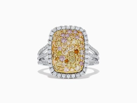 14K Two Tone Gold Yellow and White Diamond Ring, 1.60 TCW Online