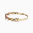 Watercolors 14K Gold Multi Sapphire and Diamond Bangle, 4.17 TCW Online Sale