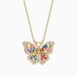 Watercolors 14K Gold Sapphire & Diamond Butterfly Pendant, 2.34 TCW Hot on Sale