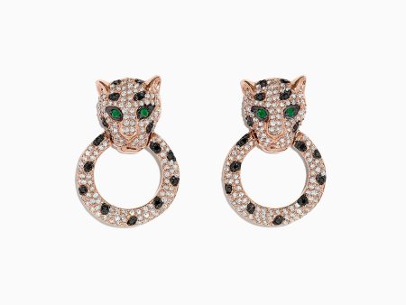 Signature 14K Rose Gold Diamond and Emerald Earrings, 1.57 TCW Cheap