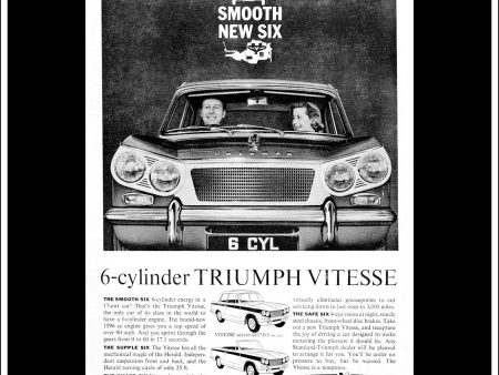 Triumph Vitesse. Original Vintage Advert From November 1962. Cheap