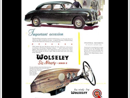 Wolseley Six-Ninety Series II. Original Vintage Advert From October 17th, 1956. For Sale