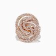 14K Rose Gold Diamond Swirl Ring, 1.25 TCW on Sale