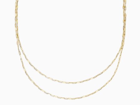 14K Yellow Gold 16  Mirror Chain Necklace For Cheap