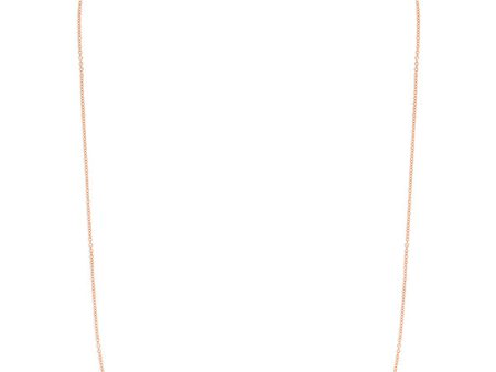 14K Rose Gold 1.2mm 18  Cable Chain on Sale