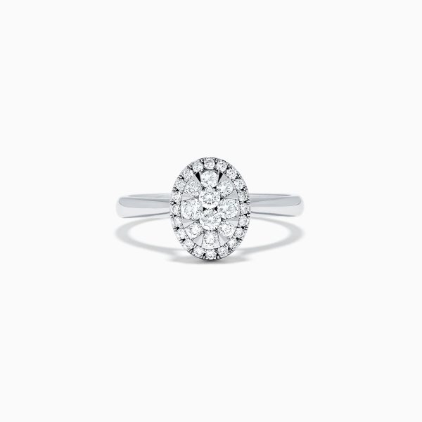 Bouquet 14K White Gold Diamond Ring, 0.46 TCW Supply