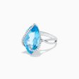 Ocean Bleu 14K White Gold Blue Topaz & Diamond Ring, 7.27 TCW For Cheap