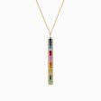 Watercolors 14K Gold Sapphire and Diamond Vertical Pendant, 2.06 TCW Sale