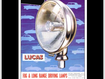 Lucas King Of The Road Fog & Long Range Driving Lamps. Original Vintage Advert From June, 1959. Fashion