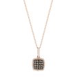 14K Rose Gold Espresso and White Diamond Pendant, 0.60 TCW Online now