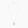 Trio 14K Tri Tone Gold Diamond Oval Crossover Pendant, 0.43 TCW Hot on Sale