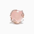 14K Rose Gold Diamond and Rose Quartz Ring, 16.45 TCW Supply