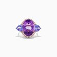 14K Rose Gold Amethyst, Tanzanite and Diamond Ring, 10.28 TCW Online Hot Sale