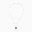 14K Rose Gold Amethyst and Diamond Pendant, 3.92 TCW For Sale