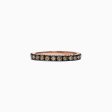 14K Rose Gold Brown Diamond Stacking Ring, 0.65 TCW Online now