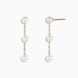 14K Rose Gold Cultured Fresh Water Pearl Drop Earrings Hot on Sale