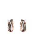 14K Rose Gold Espresso and White Diamond Earrings, 0.73 TCW Discount