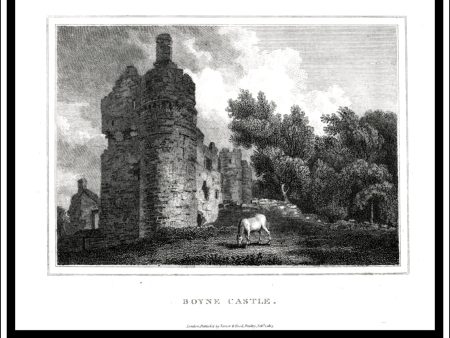 Boyne Castle, Aberdeenshire, Scotland. Antique Print, Copper Plate Engraving 1805. Online Sale