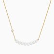 14K Gold Cultured Fresh Water Pearl and Diamond Necklace, 0.04 TCW Online Hot Sale