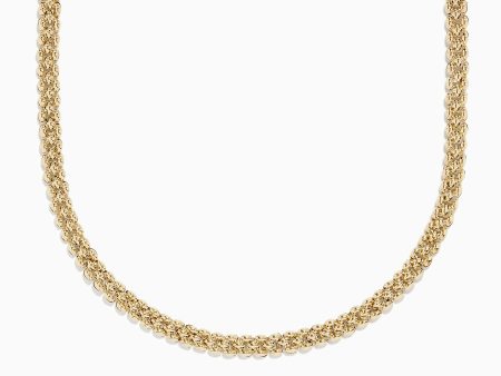 14K Yellow Gold 18  Oval Beads Necklace Online Sale