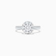 Bouquet 14K White Gold Diamond Cluster Ring, 0.98 TCW Cheap