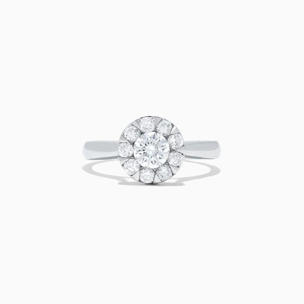 Bouquet 14K White Gold Diamond Cluster Ring, 0.98 TCW Cheap