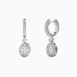 Bouquet 14K White Gold and Diamond Drop Earrings, 0.85 TCW Supply