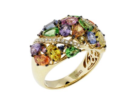 Watercolors Multi Gemstone & Diamond Ring, 3.74 TCW Hot on Sale