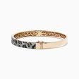 Signature 14K Yellow Gold Diamond Panther Spot Bangle For Discount