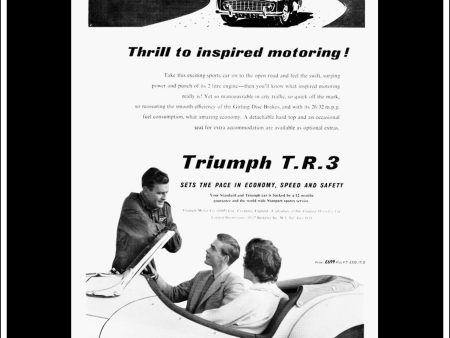 Triumph T.R.3. Original Vintage Advert From March, 1958. Online