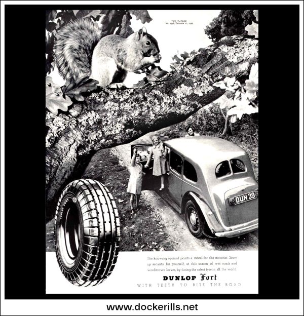 Dunlop. Original Vintage Advert From October 11th, 1939. Online now